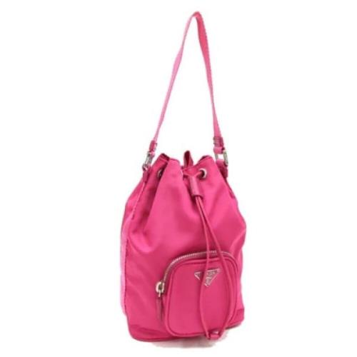 Prada Vintage Pre-owned Nylon prada-vskor Pink, Dam