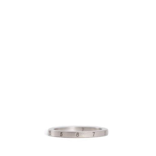 Maison Margiela Graverad Numeriskt Logosilverring Gray, Herr