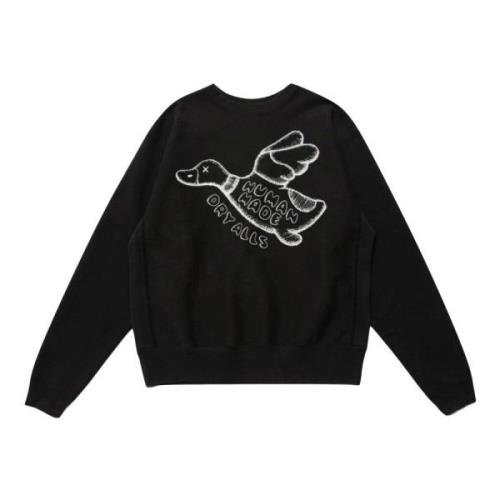 Kaws Svart Sweatshirt Begränsad Upplaga Human Made Black, Herr