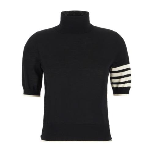 Thom Browne Stilfull Stickad Kollektion Black, Dam