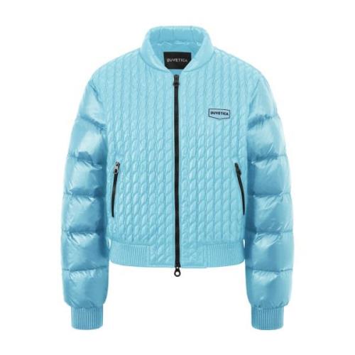 Duvetica Ljusblå Quiltad Blouson Jacka Blue, Dam