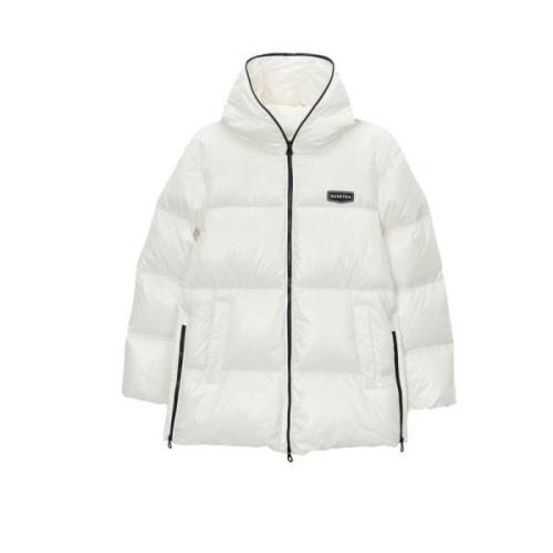 Duvetica Vit Huva Dunjacka Aw23 White, Dam