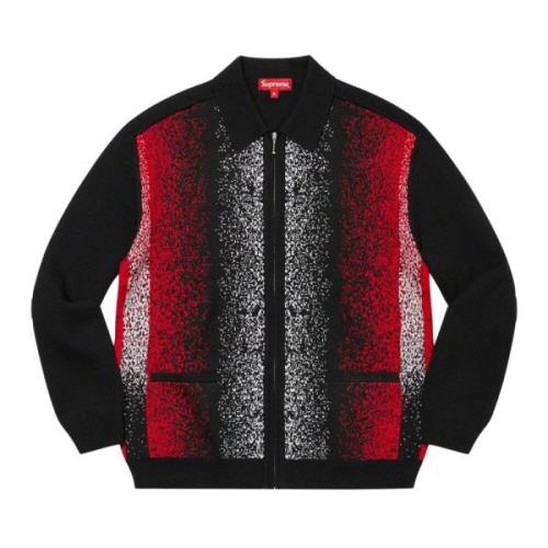 Supreme Gradient Stripe Zip Up Cardigan Black, Herr