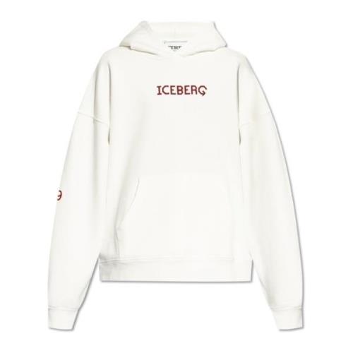 Iceberg Sweatshirt med logotyp White, Herr