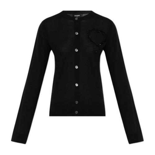 Dsquared2 Ull Cardigan Black, Dam