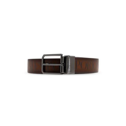 Emporio Armani Vändbar bälte Brown, Herr