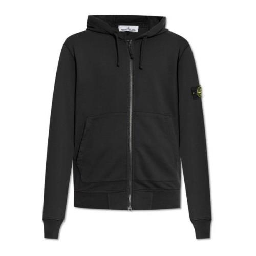 Stone Island Sweatshirt med logotyp Black, Herr