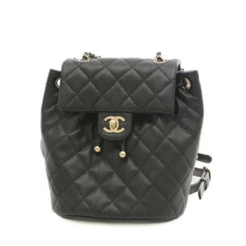 Chanel Vintage Pre-owned Laeder axelremsvskor Black, Dam