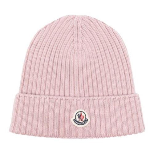 Moncler Stickad Beanie Mössa Pink, Dam