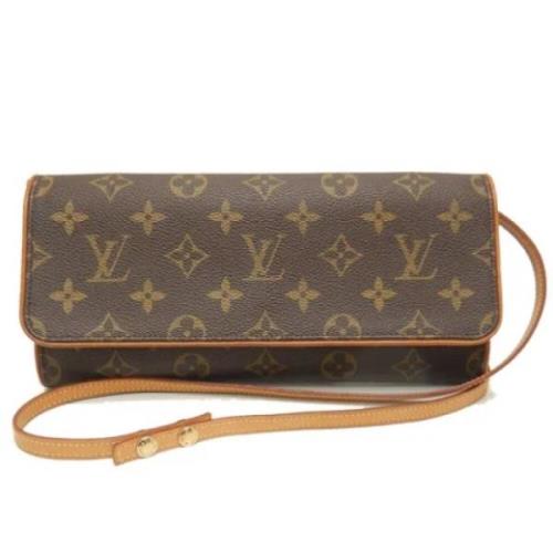 Louis Vuitton Vintage Pre-owned Canvas axelremsvskor Brown, Dam