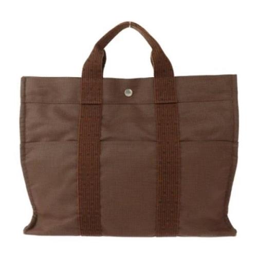 Hermès Vintage Pre-owned Canvas handvskor Brown, Dam