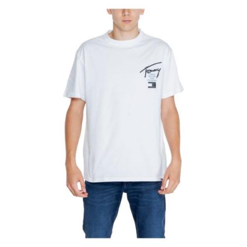 Tommy Jeans Graffiti Signature T-Shirt White, Herr