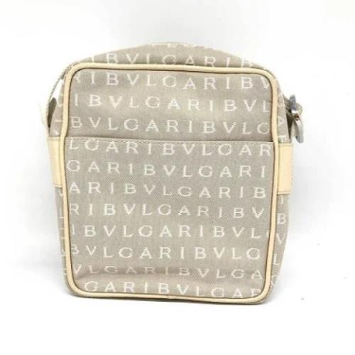 Bvlgari Vintage Pre-owned Canvas axelremsvskor Beige, Dam