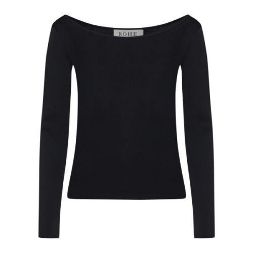 Róhe Svart Sweater Kollektion Black, Dam