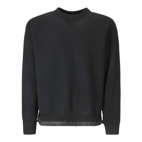 Sacai Oversized Crew-Neck Sweatshirt Black, Herr