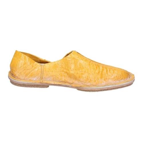 Moma Läderloafers för Kvinnor Yellow, Dam