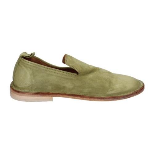 Moma Suede Slip On Loafers Kvinnor Green, Dam