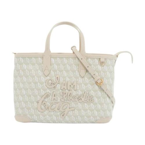 Anya Hindmarch Återvunnen Plast Tote Bag Beige, Dam