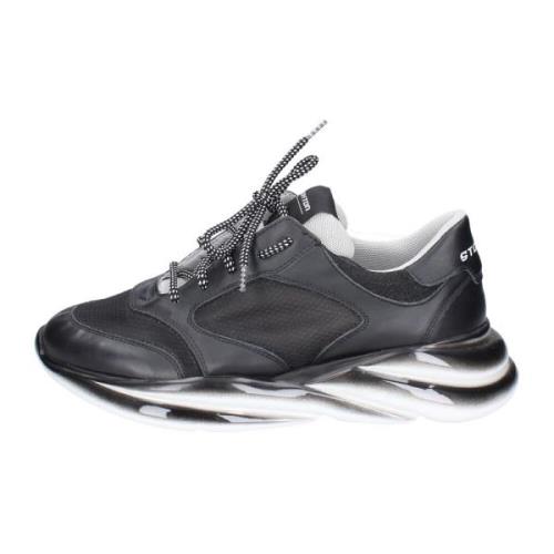 Stokton Läder Herr Sneakers Black, Herr