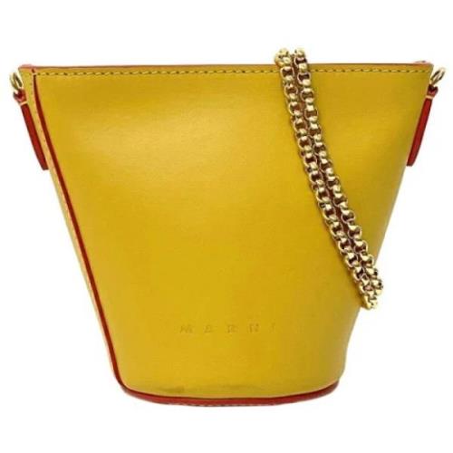 Marni Pre-owned Pre-owned Tyg axelremsvskor Yellow, Dam