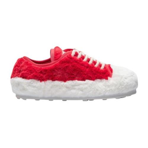 Marni Teddy Tennis Sneakers Red, Dam