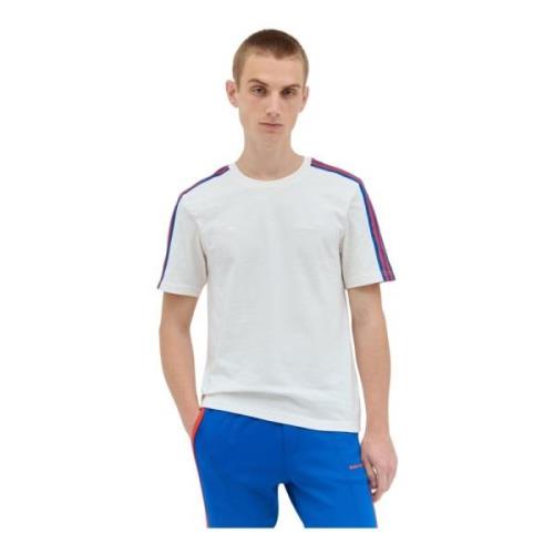 Adidas Bomull Jersey Logo Broderi T-shirt White, Herr