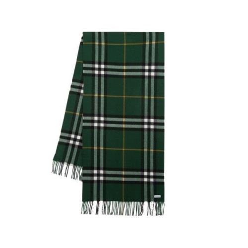 Burberry Kashmir Rutig Halsduk - Grön Green, Unisex