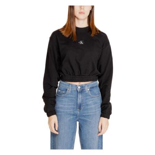 Calvin Klein Svart Rund Hals Sweatshirt Kvinnor Höst/Vinter Black, Dam