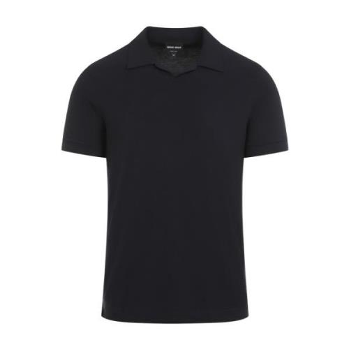 Giorgio Armani Marinblå Polo Tröja Blue, Herr