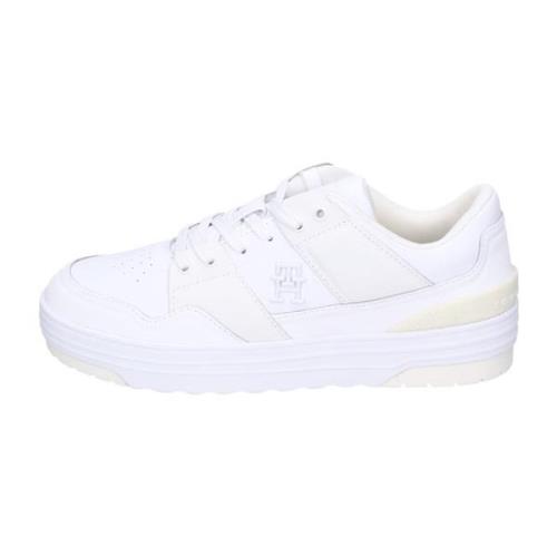 Tommy Hilfiger Läder Damsneakers Stiliga Skor White, Dam