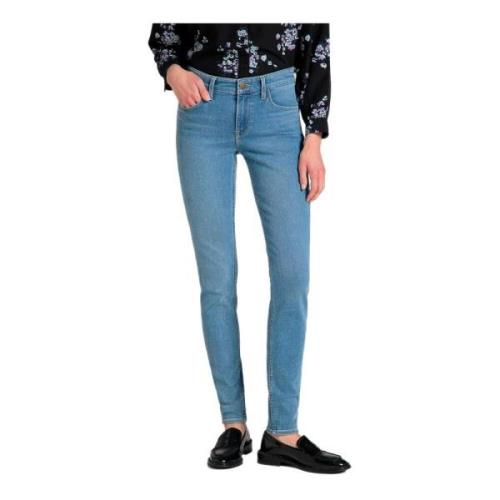 Lee Ljusblå Dragkedja Knapp Jeans Kvinnor Blue, Dam