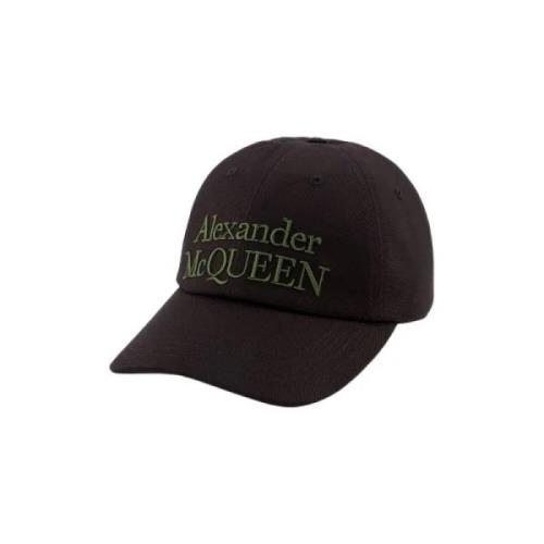 Alexander McQueen Canvas hattar-och-kepsar Black, Herr