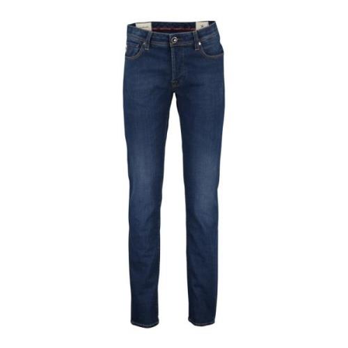 Tramarossa Slim Fit Mörkblå Denim Jeans Blue, Herr