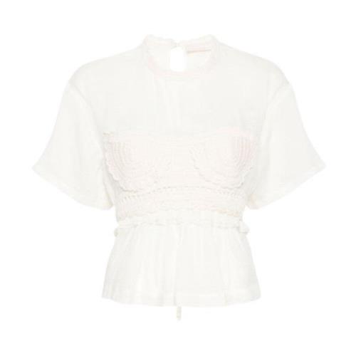 Ulla Johnson Vit Cari Topp White, Dam