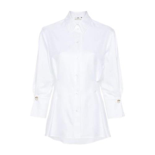 Elisabetta Franchi Vit Skjorta Elegant Stil White, Dam