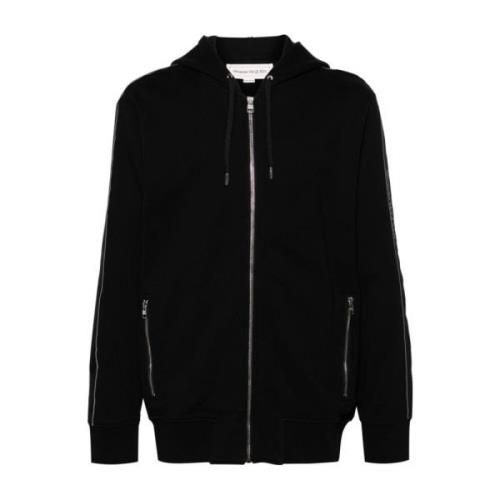 Alexander McQueen Svart Hoodie Tröja Jersey Bomull Black, Herr