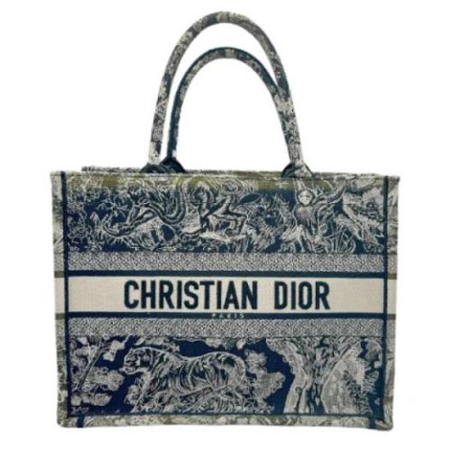 Dior Vintage Pre-owned Canvas totevskor Blue, Dam