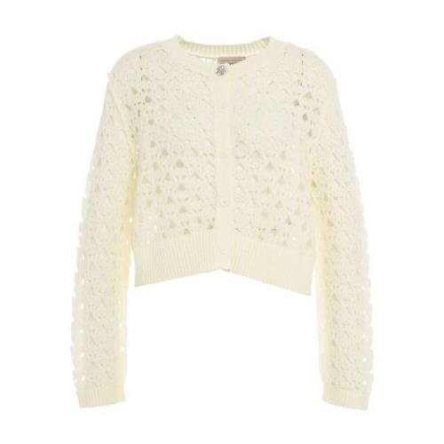 Semicouture Vit Virkad Kofta Aw24 Beige, Dam