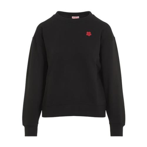 Kenzo Svart Sweatshirt Stilren Bekväm Aw24 Black, Dam