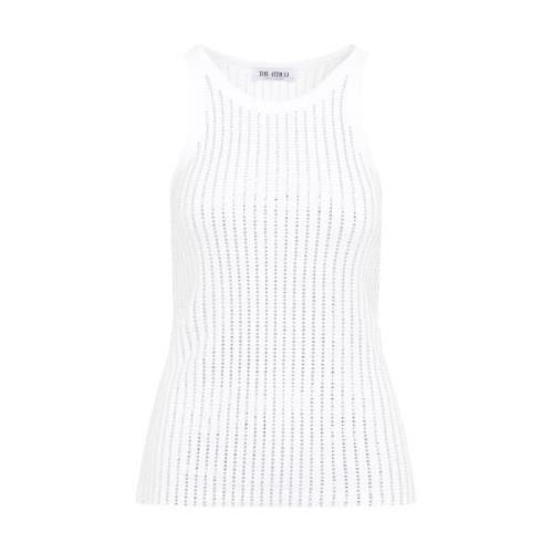 The Attico Kristallribbad Tanktop Vit White, Dam