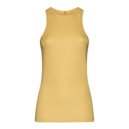 TotêMe Gul Flytande Jersey Tank Top Yellow, Dam