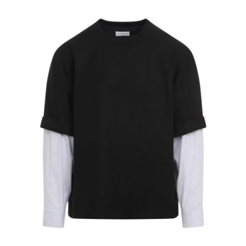 Dries Van Noten Lyxig Svart Skjorta för Män Black, Herr