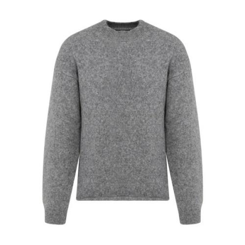 Jacquemus Grå Alpackaull Tröja Gray, Herr