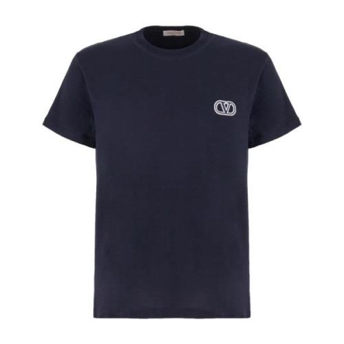 Valentino Garavani Avslappnad Bomull T-shirt Blue, Herr