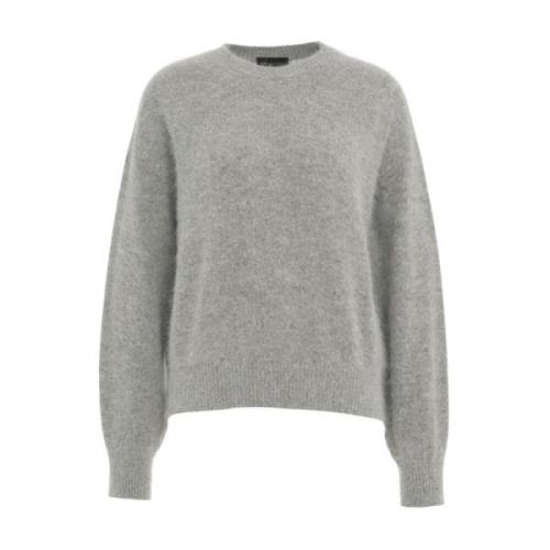 Roberto Collina Grå Angora Tröja Aw24 Gray, Dam