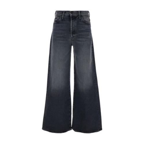 Mother Grå Ditcher Roller Sneak Jeans Gray, Dam