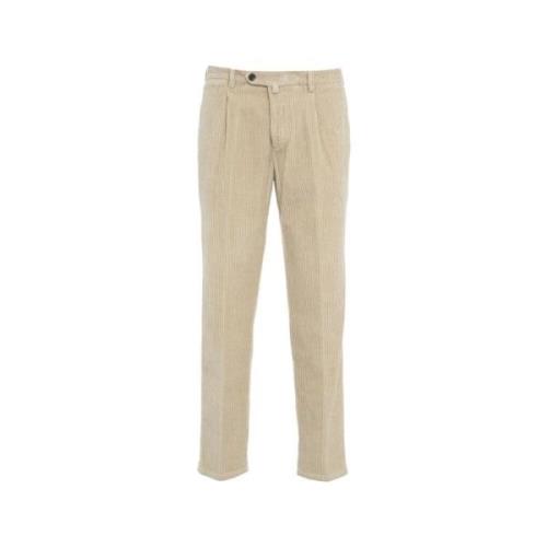 Briglia Beige Corduroy Byxor Aw24 Beige, Herr