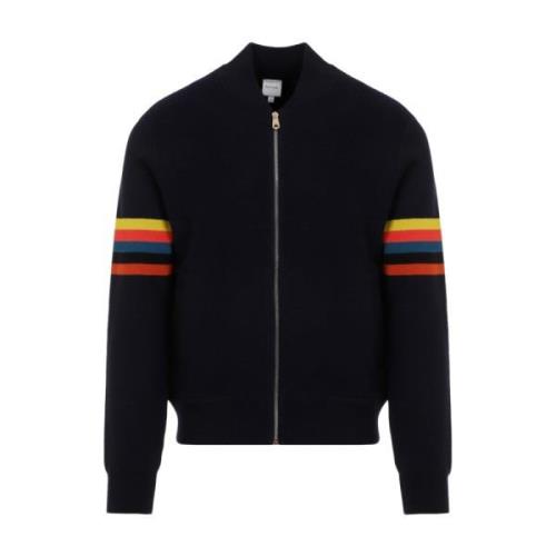 PS By Paul Smith Blå Ull Bomberjacka Aw24 Blue, Herr