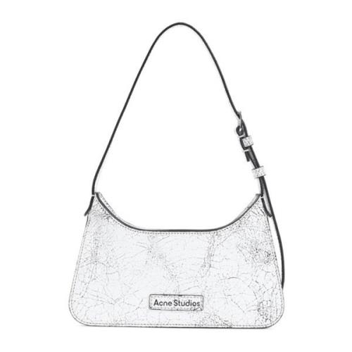 Acne Studios Vit Läderhandväska Elegant Stil White, Dam