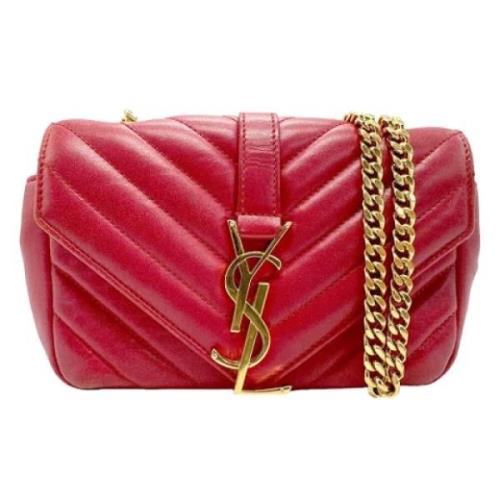 Yves Saint Laurent Vintage Pre-owned Laeder axelremsvskor Red, Dam